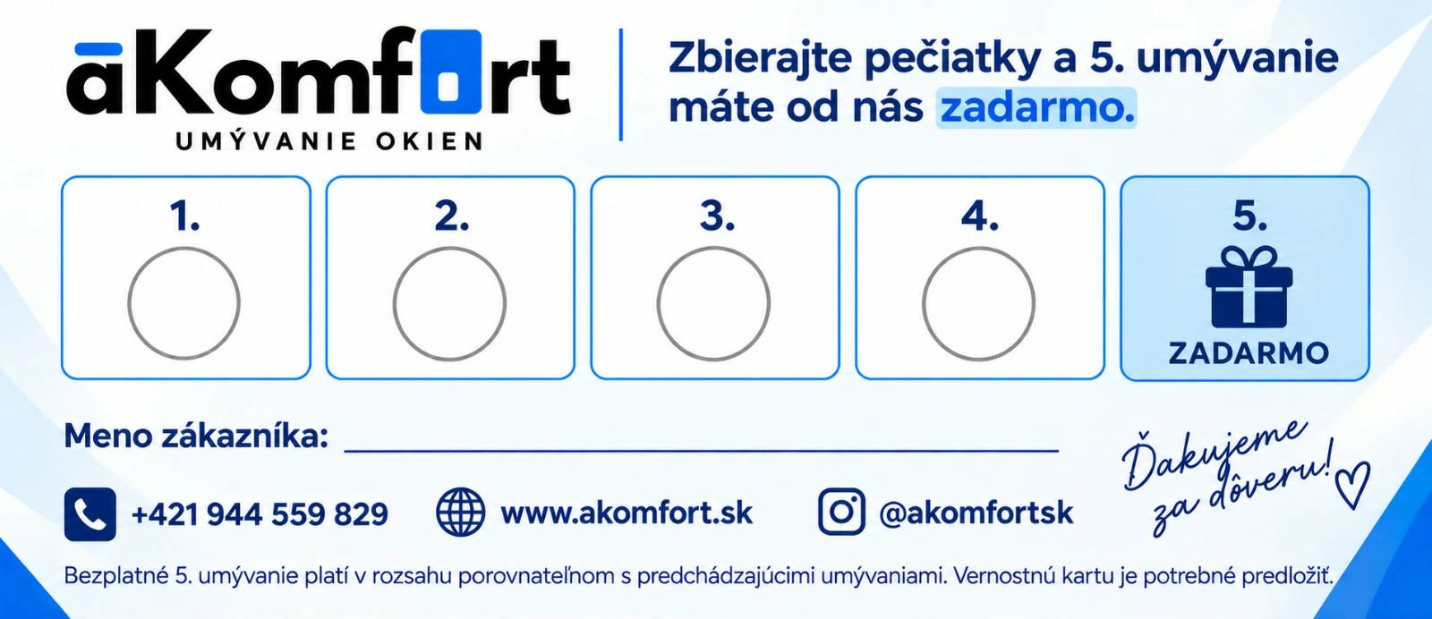 Po umytí okna